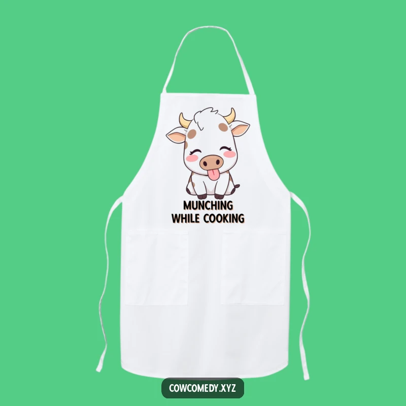 Funny Contented Cow Apron: Peaceful Cooking, Ideal Funny Gift