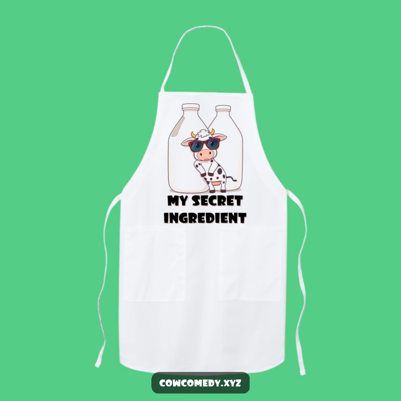 Funny Cool Cow Sunglasses Apron. Milk Jug Kitchen Style. Perfect Cooking Funny Gift!