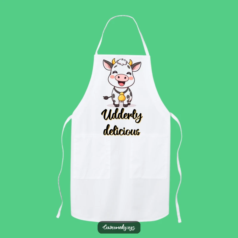 Funny Cow Bell Apron: Kitchen Fun with Farmyard Flair