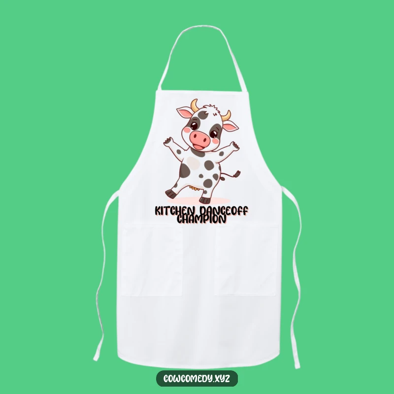 Funny Cow Dancing Apron: Kitchen Rhythm & Farm Fun Gift