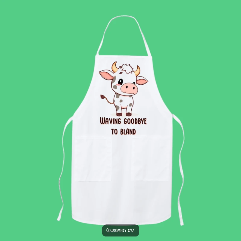 Funny Cow Tail Wave Apron: Hilarious Kitchen Wear, Chef's Funny Gift