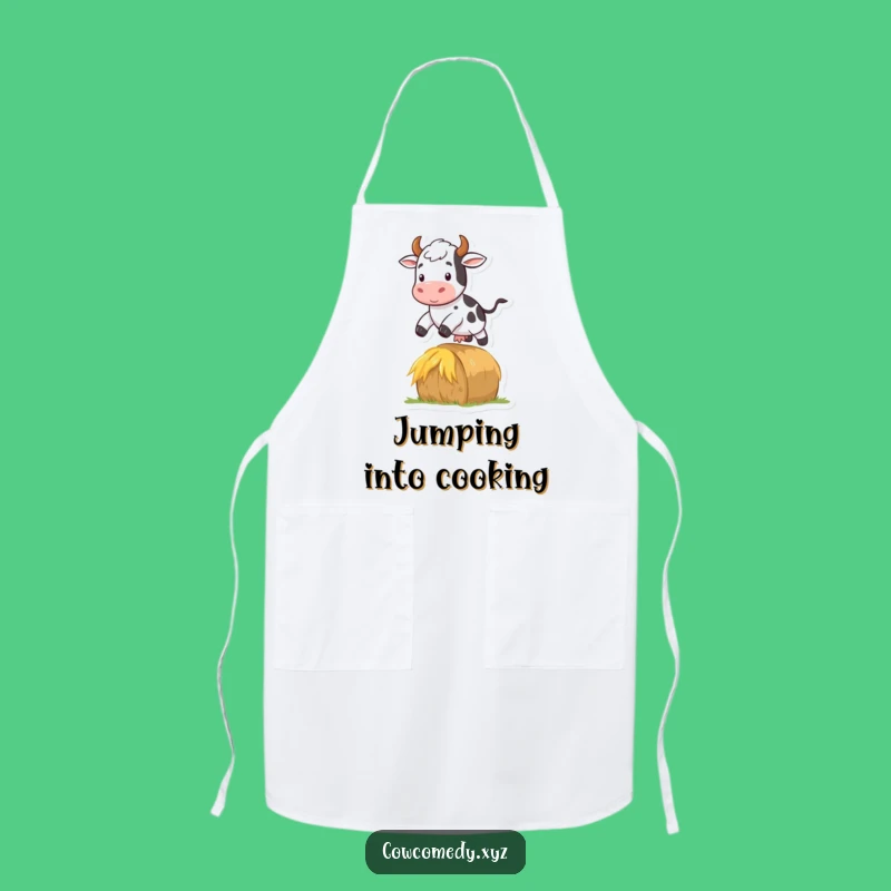 Funny Jumping Cow Apron: Kitchen Agility, Ideal Funny Farm Gift