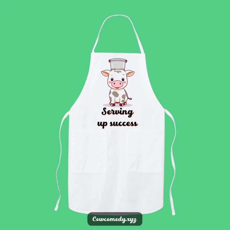 Funny Kawaii Cow Pail Apron: Cook like a Farmer with Style
