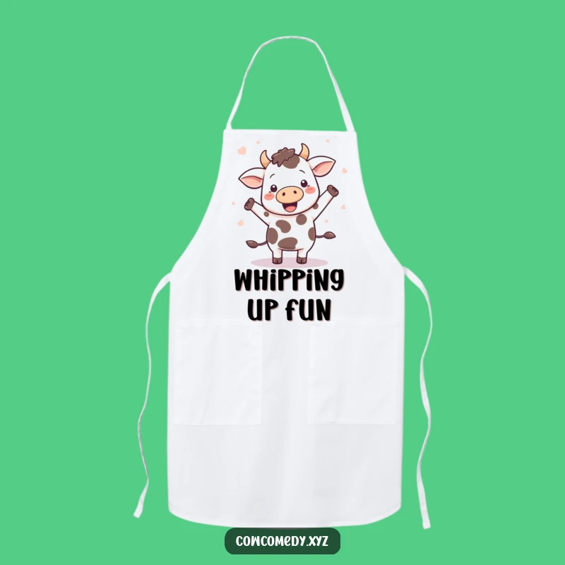 Funny Kawaii Cow Dance Apron: Cook and Groove with Style