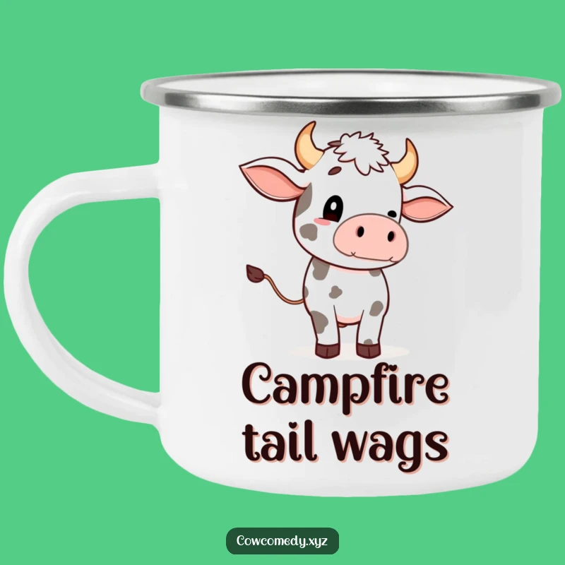 Funny Cow Tail Wave Camping Mug: Durable and Humorous Outdoor Drinkware, Perfect Funny Gift
