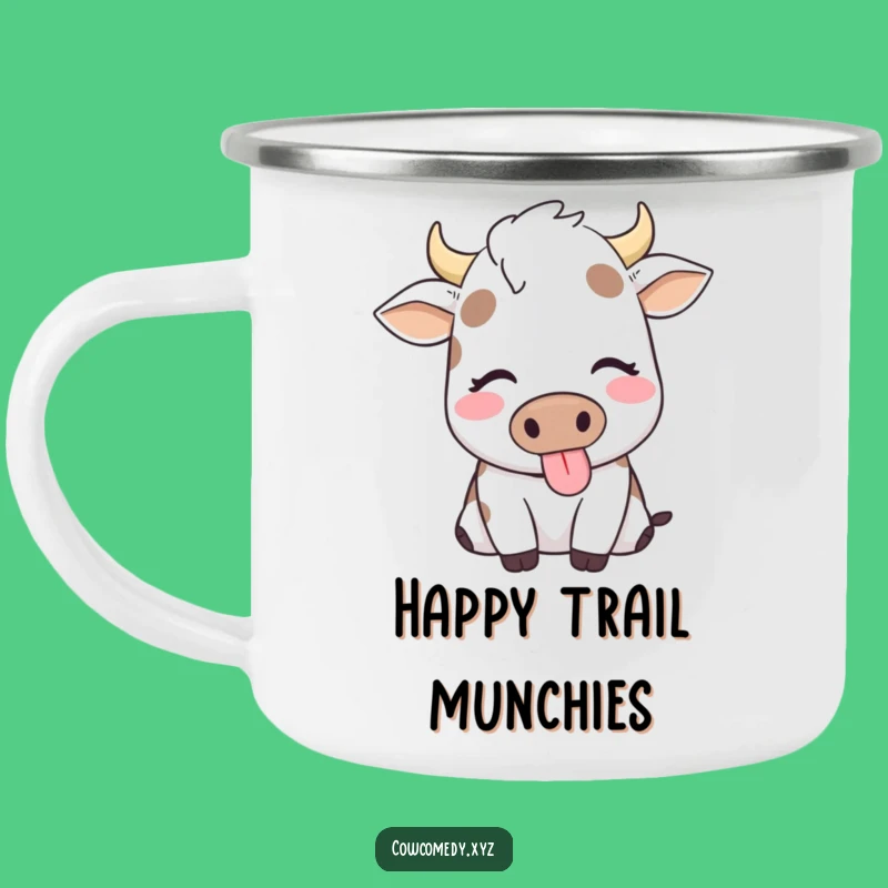 Funny Contented Cow Camping Mug: Peaceful Adventures, Ideal Funny Gift