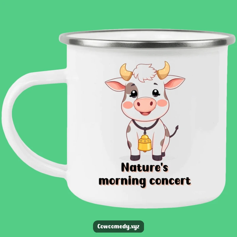 Funny Happy Cow Singing Camping Mug: Campfire Songs & Smiles