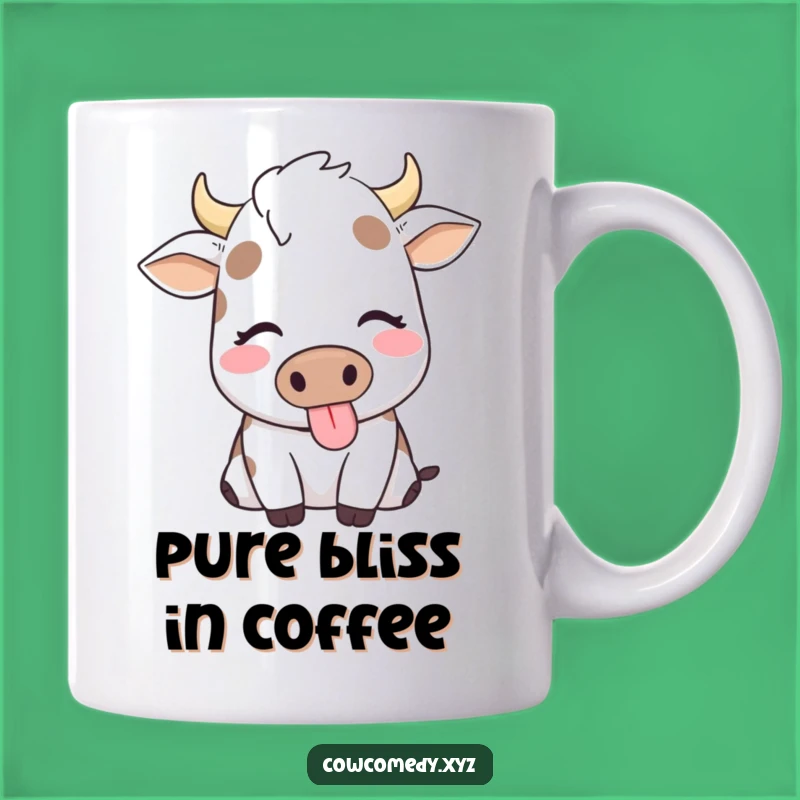 Funny Contented Cow Mug: Happy Chewing, Perfect Funny Relaxing Gift
