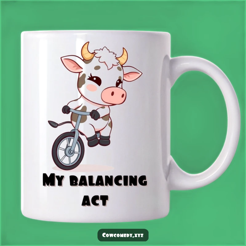 Funny Cow Unicyclist Mug: A Mischievous Gift for Cow Lovers
