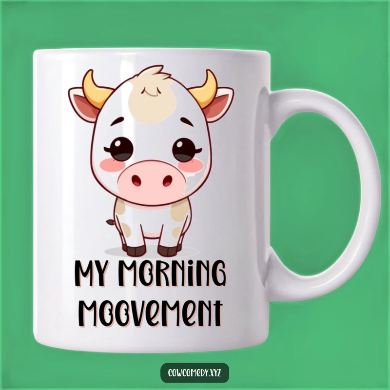 Funny Kawaii Cow Headbutt Mug: Adorable Cartoon Bovine for a Hilarious Gift