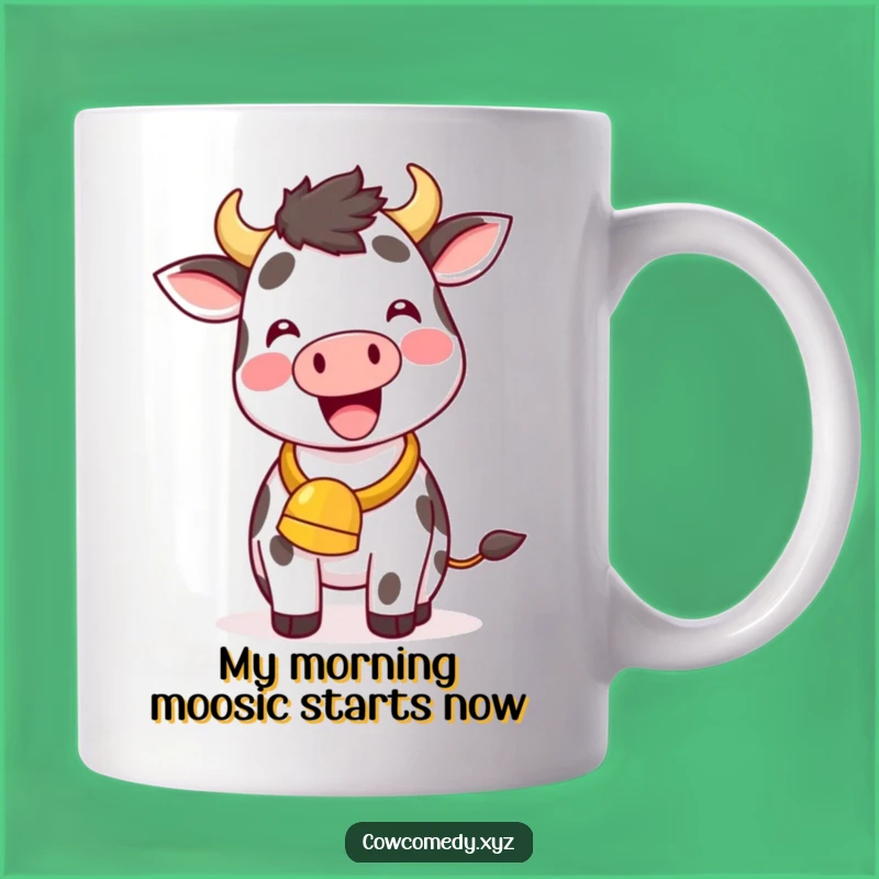 Funny Kawaii Cow Ringing Cowbell Mug: A Hilarious Gift for Cow Lovers