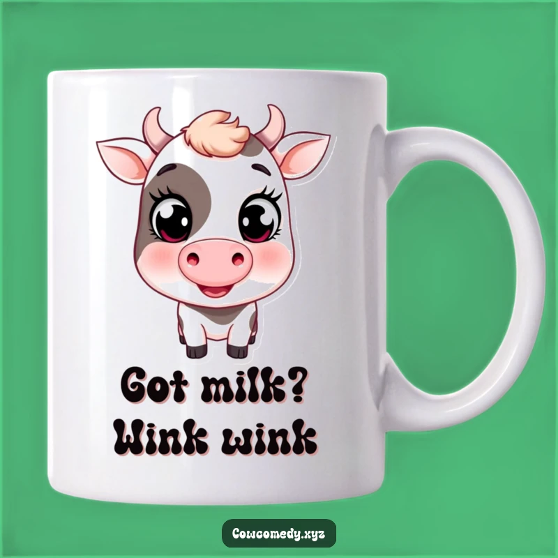 Funny Winking Cow Mug: Adorable Big Eyes, Perfect Funny Farm Gift