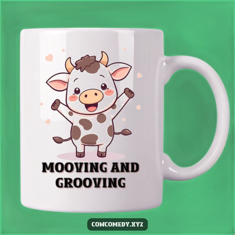 Funny Kawaii Cow Dance Mug: A Joyful Gift for Cow Lovers