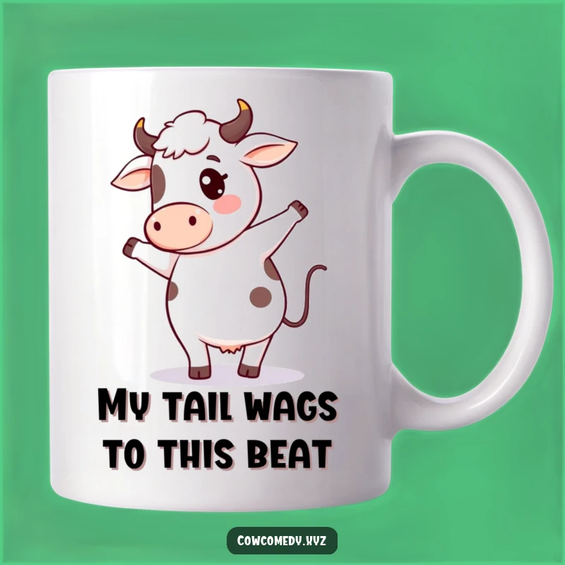 Funny Cow Dance Mug: Kawaii Farm Animal Gift for Cow Lovers, Hilarious Morning Coffee Cup