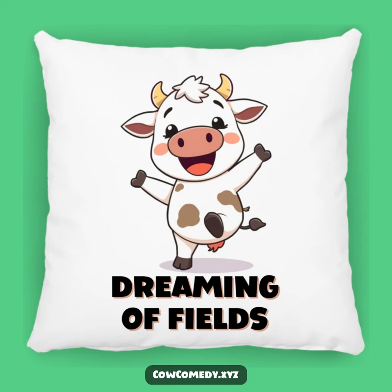 Funny Kawaii Cow Pillow - Soft Happy Kicking Heels Cushion - Cozy Gift