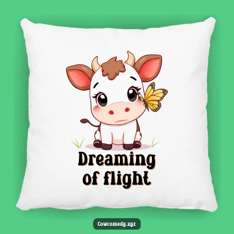 Funny Kawaii Cow Butterfly Pillow: Cozy Comfort and Gentle Dreams