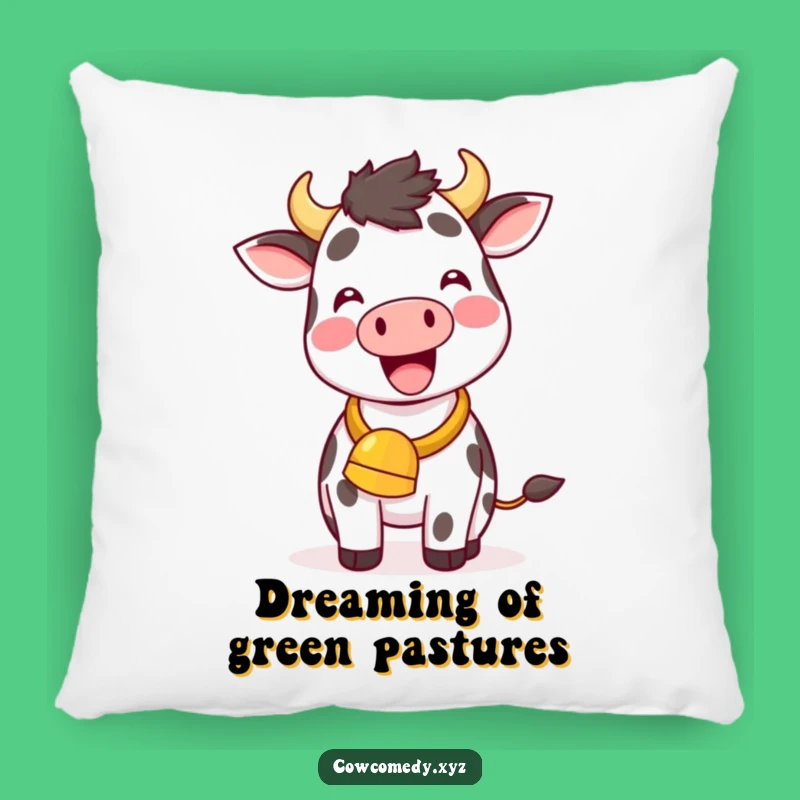 Funny Kawaii Cow Pillow: Cozy Cowbell Ringing Cushion for Comfort