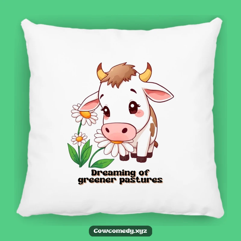 Funny Cow Daisy Pillow - Comfy & Cute Farm Animal Accent