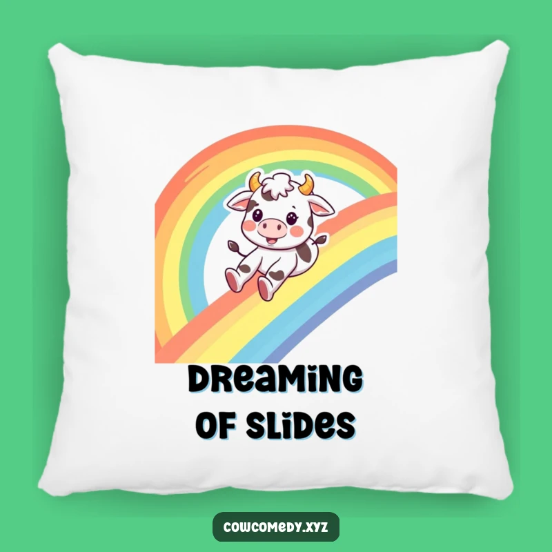 Funny Cow Rainbow Dream Pillow: Cozy & Hilarious Home Decor