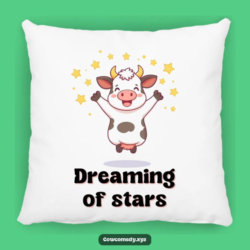 Funny Jumping Cow Pillow: Cuddle Up with Celestial Fun