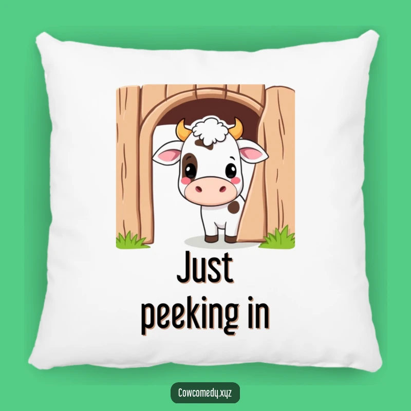 Funny Kawaii Cow Barn Pillow: Cozy Cushion for Playful Comfort