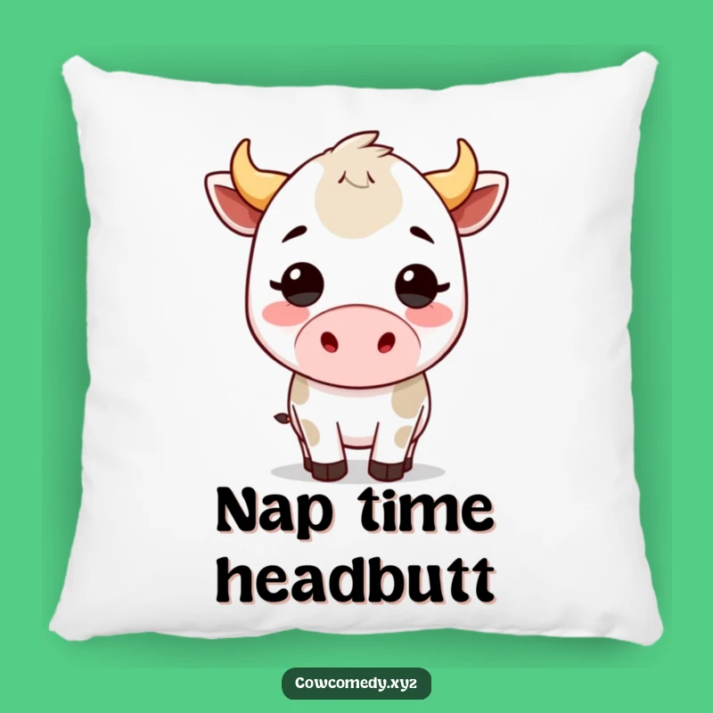 Funny Kawaii Cow Headbutt Pillow: Soft Cartoon Bovine Cushion for Hilarious Comfort