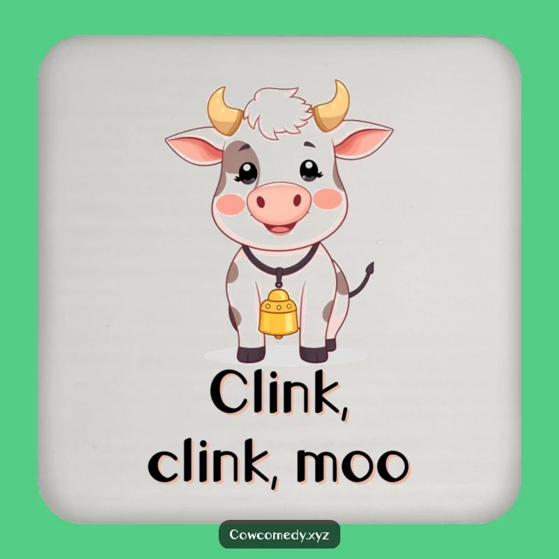 Funny Happy Cow Singing Coaster: Protect Surfaces with Farm Fun