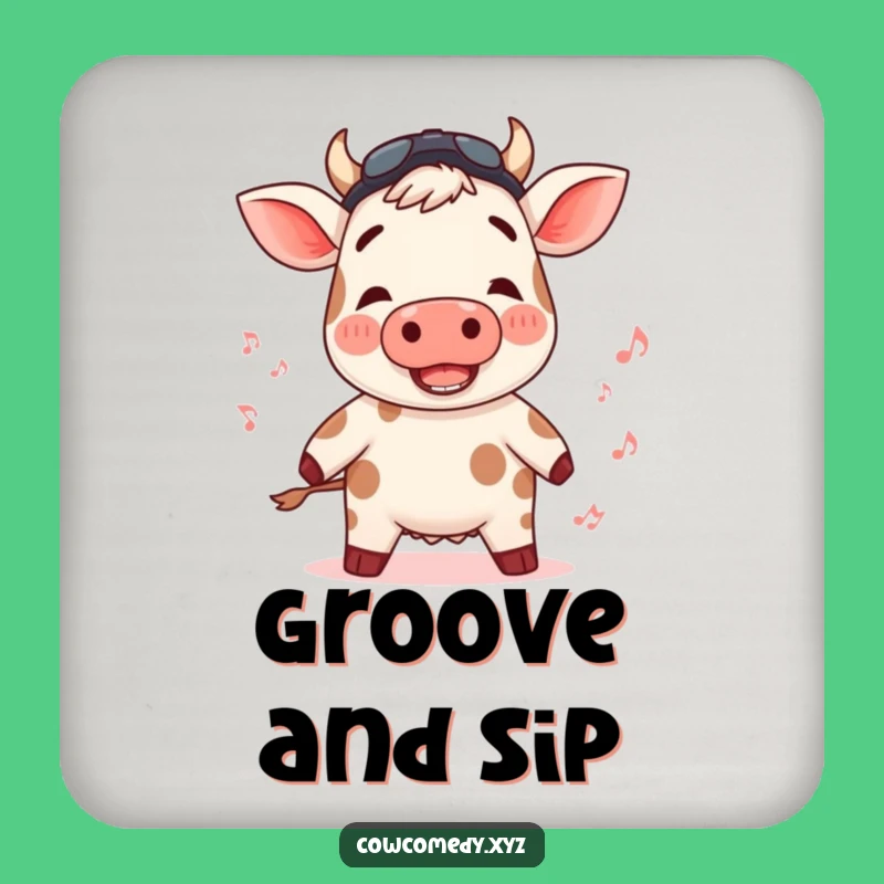 Funny Rosy Cow Coasters: Protect Surfaces with Musical Flair