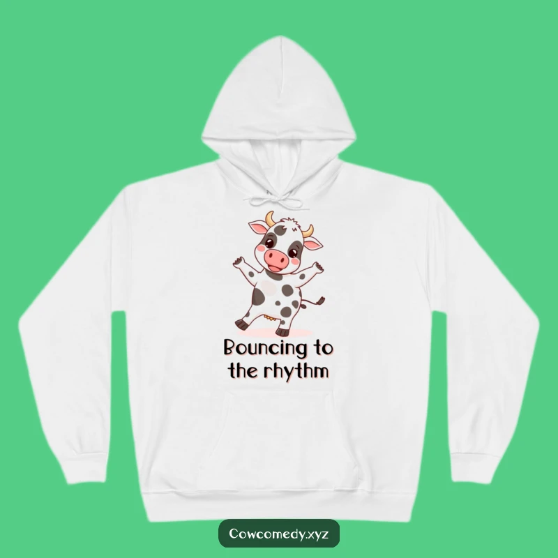 Funny Cow Dancing Hoodie: Cozy Rhythm & Fun Farm Gift