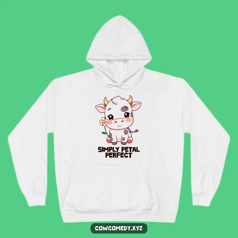 Funny Kawaii Cow Blushing Hoodie: Cozy Comfort with Shy Charm