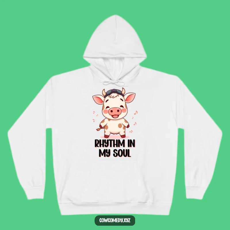Funny Rosy Cow Hoodie: Cozy Beats for Your Everyday