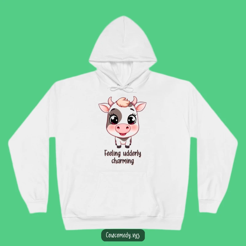Funny Winking Cow Hoodie: Cozy Farm Style, Ideal Funny Gift