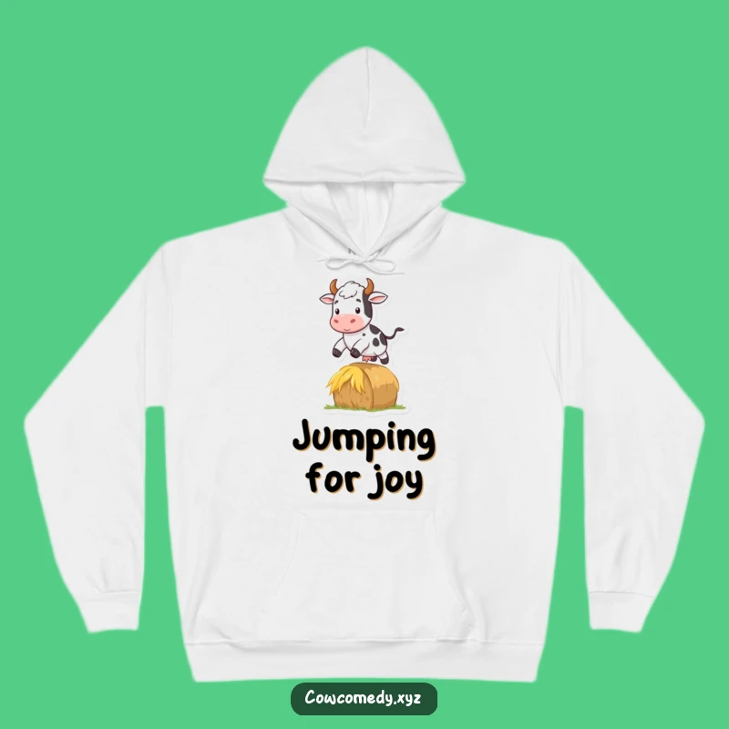 Funny Jumping Cow Hoodie: Cozy Agility, Ideal Funny Farm Gift