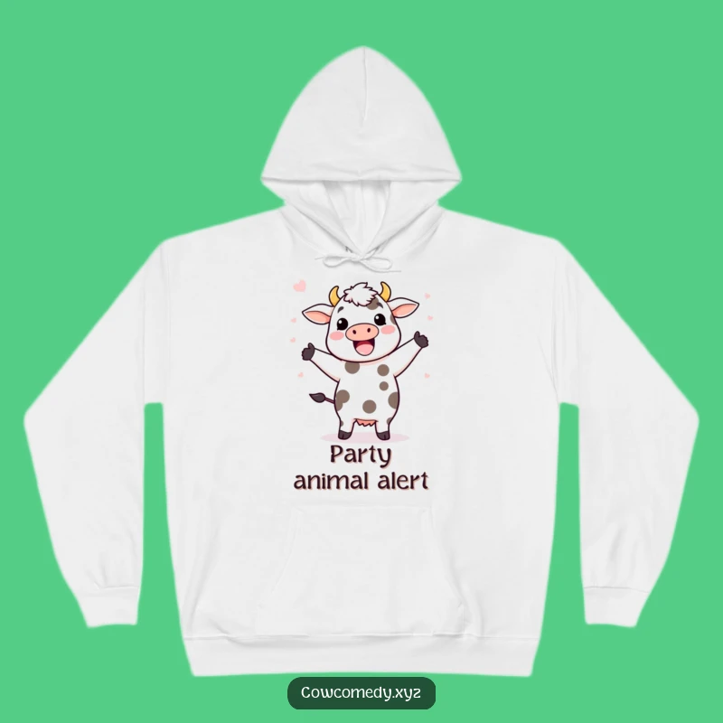 Funny Kawaii Cow Dancing Hoodie - Cozy & Cheerful Gift!