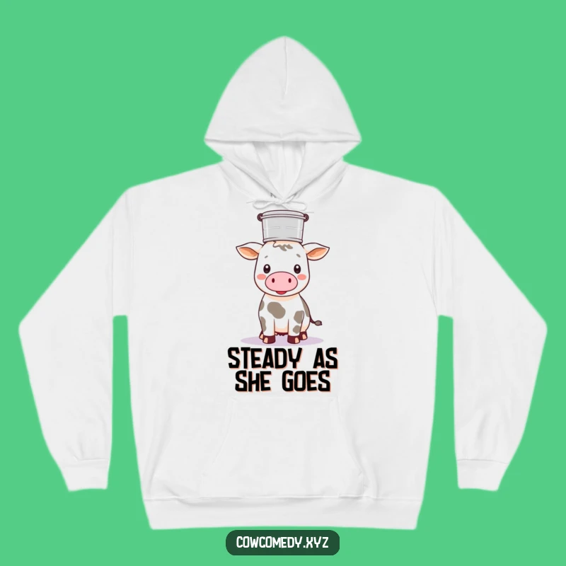 Cozy Funny Kawaii Cow Pail Hoodie: Warmth with Farm Fresh Charm