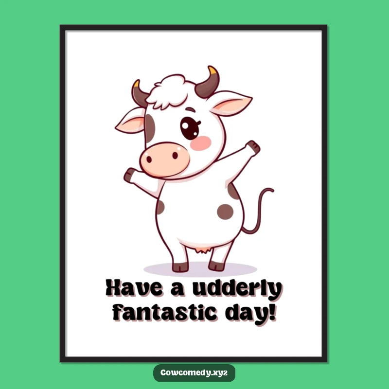 Free Printable Cow Dance Wall Art: Funny Kawaii Downloadable Decor for Cheerful Spaces