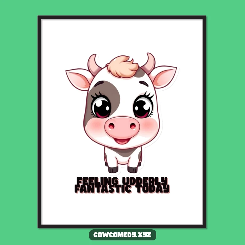 Free Printable Wall Art: Winking Cow Funny Downloadable Art for Your Space