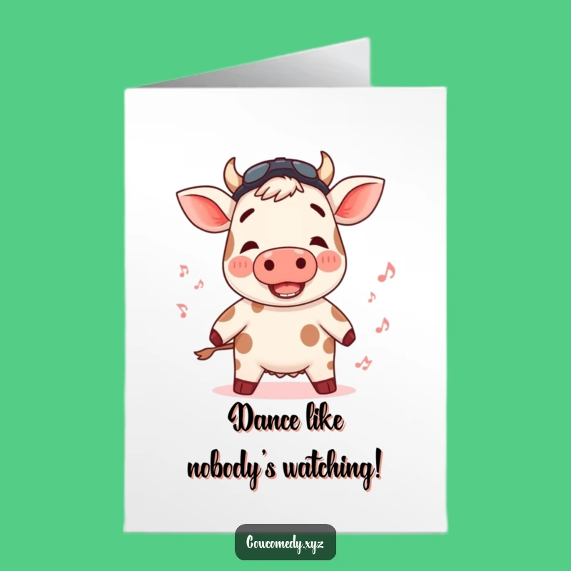 Free Printable Rosy Cheeks Cow Birthday Card - Groovy Downloadable Gift