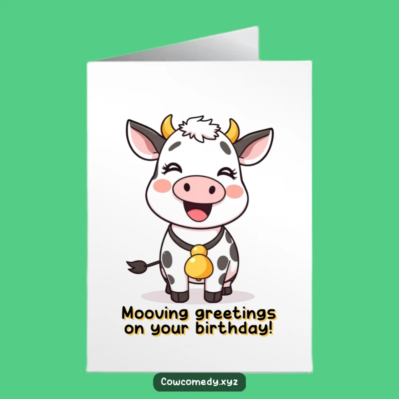 Free Printable Birthday Cow Card: Joyful Wiggle, Perfect DIY Gift