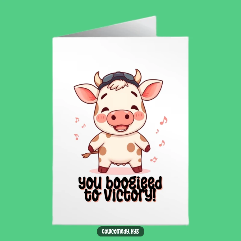 Free Printable Rosy Cheeks Cow Congrats Card - Rhythmic Downloadable Gift