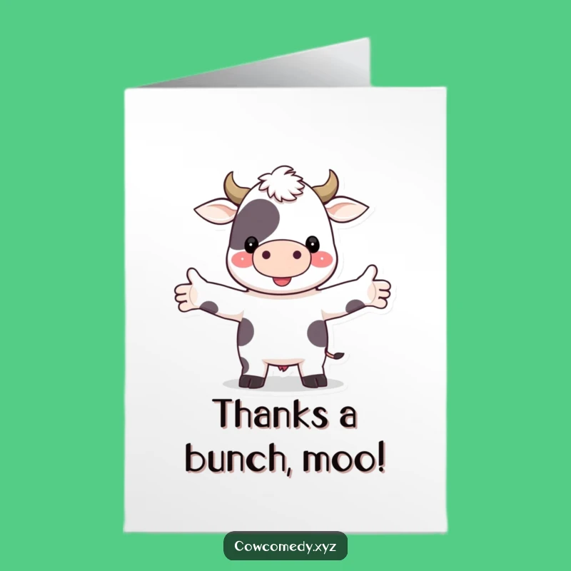 Free Printable Thank You Cow Card - Adorable Downloadable for Expressing Gratitude