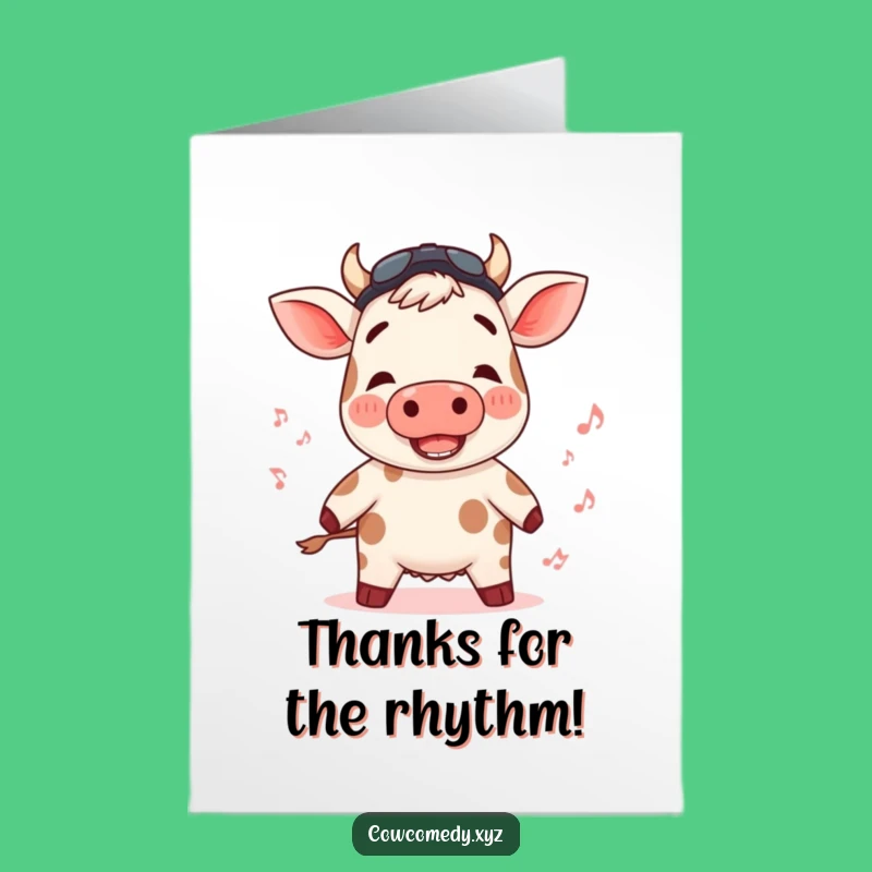 Free Printable Rosy Cheeks Cow Thank You Card - Sweet Downloadable Gift