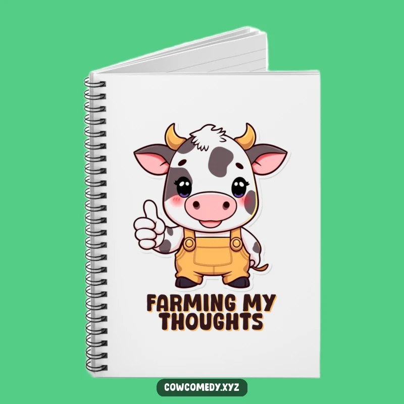 Funny Overalls Cow Notebook: Farm Tasks, Perfect Funny Gift
