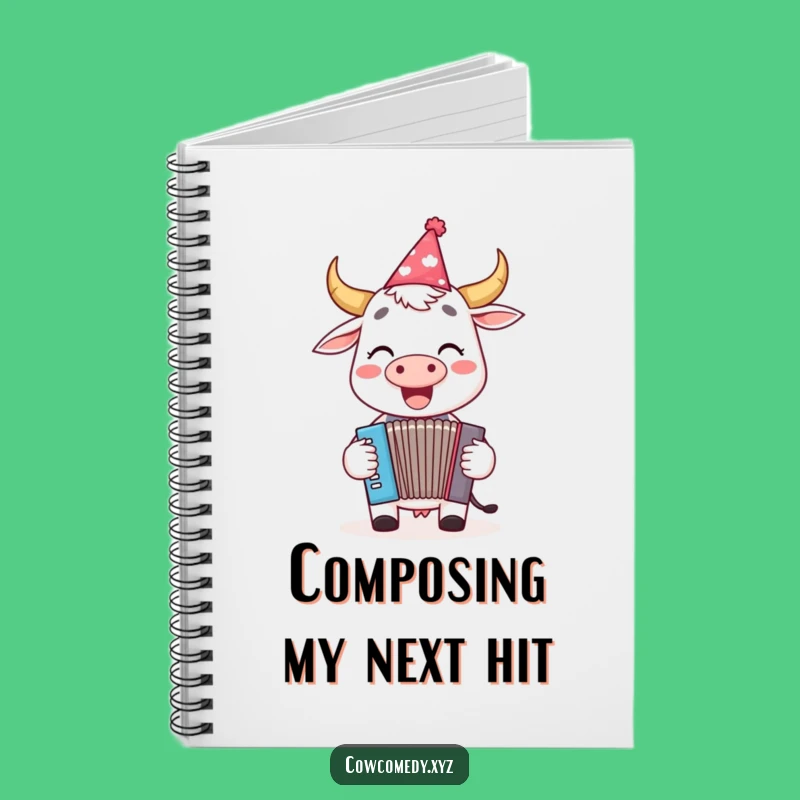 Funny Cow Accordion Notebook: Jot Down Tunes & Ideas Gift