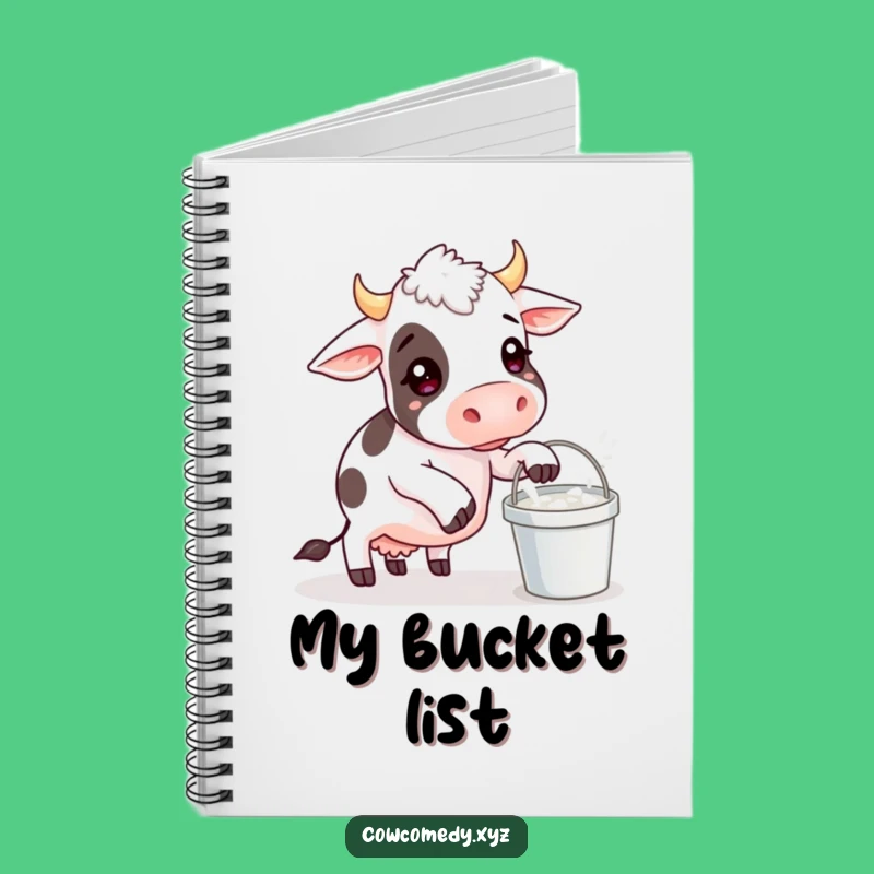 Funny Cow Balancing Milk Bucket Notebook: Comical Journal for Ideas, Perfect Funny Gift