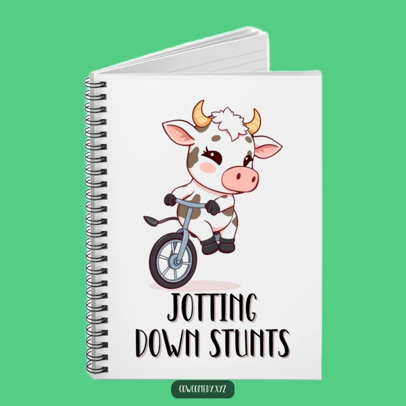 Funny Cow Unicyclist Notebook: Jot Down Ideas with a Wink