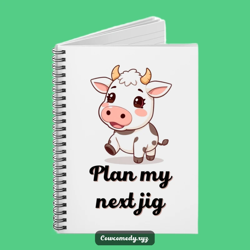 Funny Excited Cow Notebook: Jot Down Rhythms with Kawaii Energy, Perfect Funny Gift!