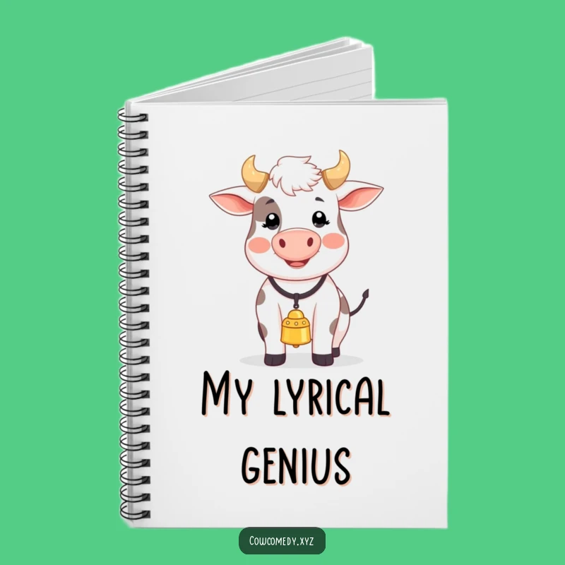 Funny Happy Cow Singing Notebook: Jot Down Melodies & Thoughts