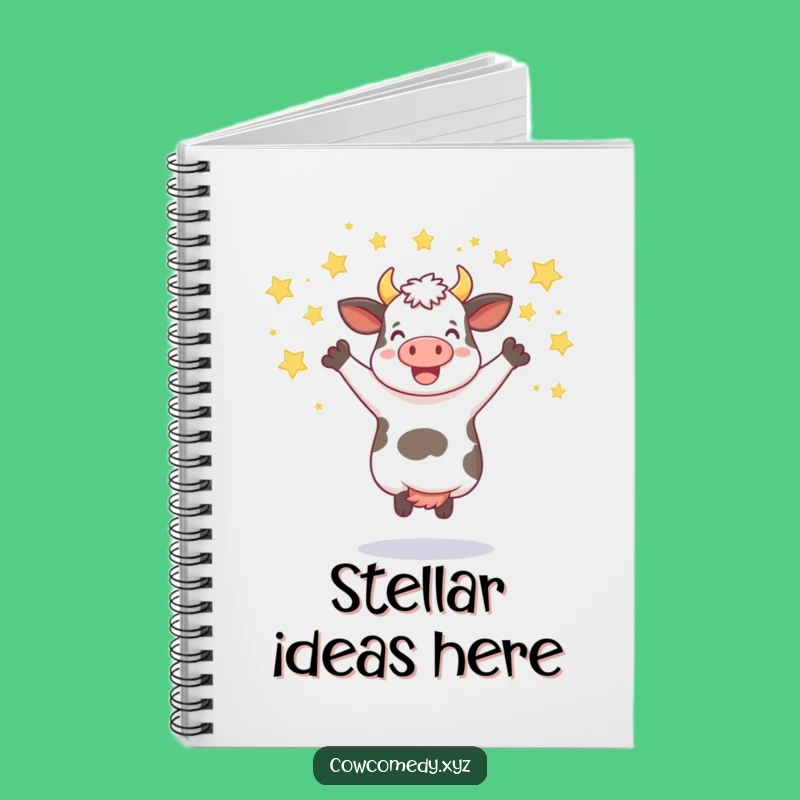 Funny Jumping Cow Notebook: Capture Your Star Moments