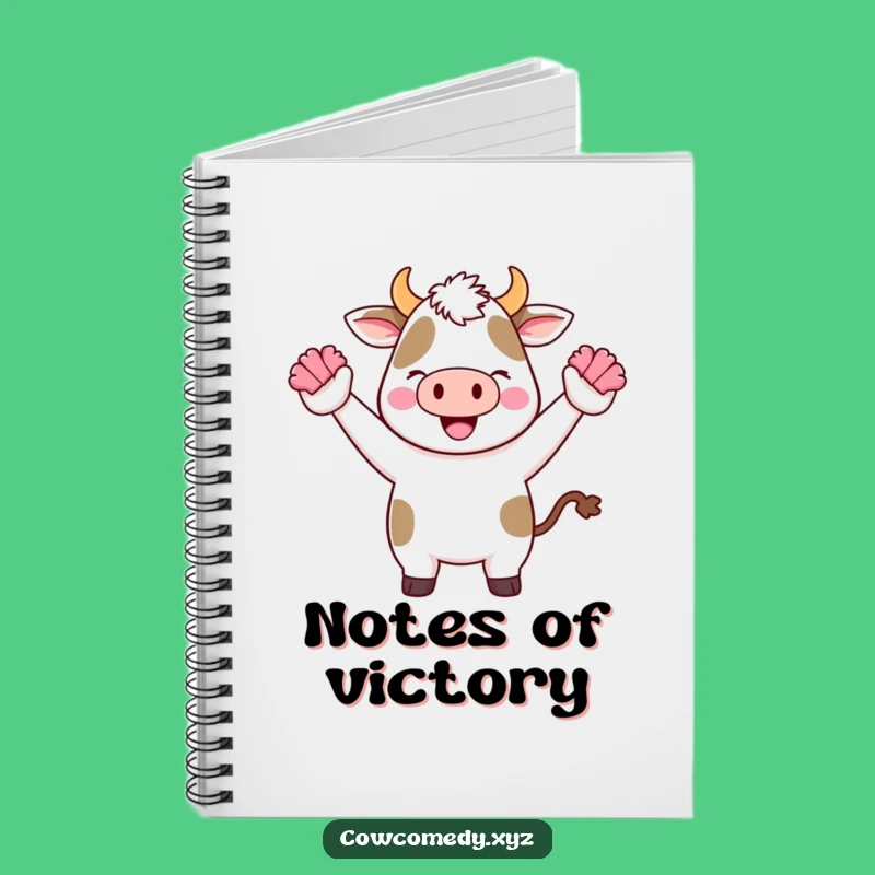 Funny Kawaii Cow Cheer Notebook: Cute Journal for Energetic Notes